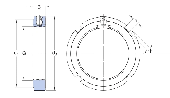 Large Size Lock Nut KMK 19 Large Size Lock Nut KMK 19